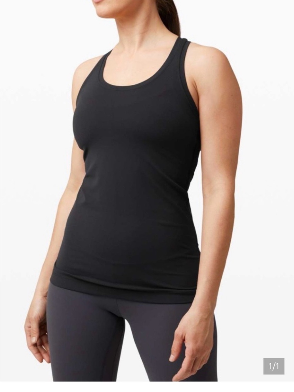 Lululemon The Cool Racerback Tank Black Size 6 Athletic Yoga Top - Picture 2 of 2